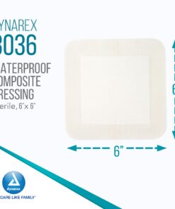 Alternative view of Dynarex 3036 DynaGuard Waterproof Dressing, Sterile, Four-Layer Composite Dressing, 6" x 6", Pack of 10 10 Count/6 X 6 Inch 1