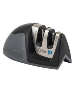 Alternative view of KitchenIQ 50009 Edge Grip 2-Stage Knife Sharpener, Black, Coarse & Fine Sharpeners, Compact for Easy Storage, Stable Non-Slip Base, Soft Grip Rubber Handle, Straight & Serrated Knives