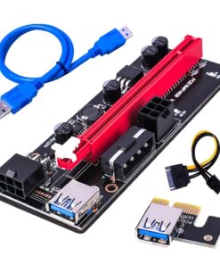 Deep In The Mines Powered PCI-E PCI Express Riser - VER 009S - 1X to 16X PCIE USB 3.0 Adapter Card - with USB Extension Cable - GPU Graphic Card Crypto Currency Mining (6 Pack) 4 61lPniAWgPL
