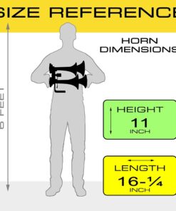 Vixen Horns Train Horn Kit for Trucks/Car/Semi. Complete Onboard System- 200psi Air Compressor, 2.5 Gallon Tank, 4 Trumpets. Super Loud dB. Fits Vehicles like Pickup/Jeep/RV/SUV 12v VXO8580/4318C 13 61lQWGI1NbL 1