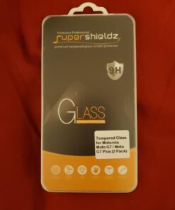Supershieldz (2 Pack) Designed for Motorola Moto G7 Tempered Glass Screen Protector, Anti Scratch, Bubble Free 30 61lRTylT02L