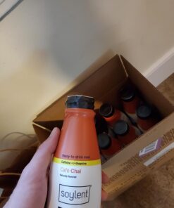 Soylent Cafe Chai Meal Replacement Shake, Ready-to-Drink Plant Based Protein Drink, Contains 20g Complete Vegan Protein and 1g Sugar, 14oz, 12 Pack 14 Fl Oz (Pack of 12) 16 61lSBenGoLL