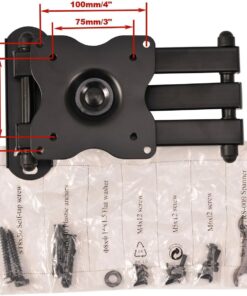 VideoSecu ML12B TV Wall Mount Articulating Arm Monitor Bracket for Most 19"-32", Some up to 47" LCD LED Plasma Flat Panel Screen TV with VESA 100/75mm M79 28 61lSq55s6sL