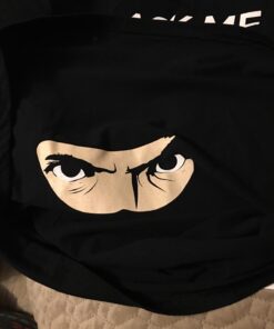 Crazy Dog Mens Ask Me About My Ninja Disguise T Shirt Funny Flip Costume Humor Tee Large Black 27 61lSwyk7xrL
