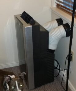 Whynter ARC-14S 14,000 BTU Dual Hose Portable Air Conditioner with Dehumidifier and Fan for Rooms Up to 500 Square Feet, Includes Storage Bag, Platinum/Black, AC Unit Only 60 61lSxCoIpYL