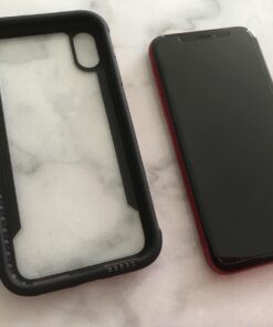 Raptic Shield, Compatible with Apple iPhone XR (Formerly Defense Shield) - Military Grade Drop Tested, Anodized Aluminum, TPU, and Polycarbonate Protective Case for Apple iPhone XR, Red 50 61lT6FVZFyL