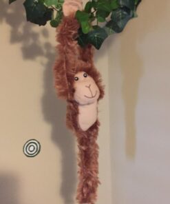 Fuzzy Friends 1 Each Burnt Orange, Blonde, Cream and Dark Brown Fuzzy Friends Plush Monkey with Velcro Hands Furry Stuffed Animal, Set of 4 Multicolored 24 61lTAKr 7ZL