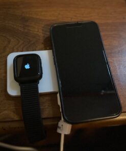 2 in 1 Wireless Charger, 15W Dual Wireless Charging Pad for iPhone 15/15 Pro/14/14 Pro/13/13 Pro/12/12 Pro/11/X, Samsung S23/S22/S21, Airpods 3/2/Pro, iWatch 8/7/6/SE/5/4/3/2(with QC 3.0 Adapter) White 36 61lTfiSPCWL