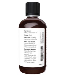 NOW Essential Oils, Lavender Oil, Soothing Aromatherapy Scent, Steam Distilled, 100% Pure, Vegan, Child Resistant Cap, 4-Ounce 4 Fl Oz (Pack of 1) 28 61lTjb1oYOL