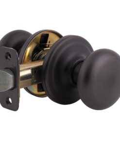 Kwikset Juno Interior Passage Door Knob, Handle For Closet and Hallway Doors, Non-Locking Doorknob in Venetian Bronze, with Microban Protection No Size Transitional 22 61lVNwdzGpL