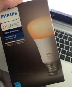 Philips 461004 Hue White Ambiance A19 60W Equivalent Dimmable LED Smart Bulb (Compatible with Amazon Alexa, Apple HomeKit, and Google Assistant) Standard Standard Packaging 21 61la66uFD2L