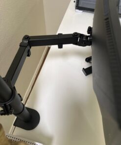 VIVO Single Monitor Arm Desk Mount, Holds Screens up to 32 inch Regular and 38 inch Ultrawide, Fully Adjustable Stand with C-Clamp and Grommet Base, VESA 75x75mm or 100x100mm, Black, STAND-V001 16" Tall 54 61lcvz8niCL