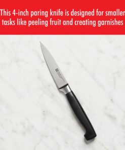Zwilling J.A. Henckels Twin Four Star 4-Inch High-Carbon Stainless-Steel Paring Knife Black/Stainless Steel 12 61lcxiwWm L