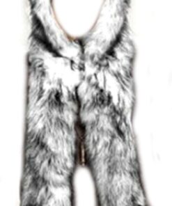 White Wolf Animal Hoods Hat, Mittens, Gloves, Scarf Paws Prints and Ears, Furry Hoodie 17 61lfUV5o47L