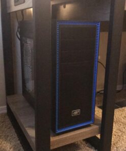 Walker Edison Industrial Wood Computer Writing Desk 4 Storage Shelves and Gaming Gamer Command Center Workstation Desk Home Office, 60 Inch, Driftwood 30 61lfkF6VJrL