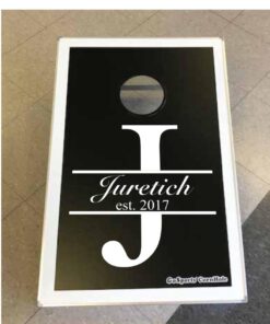 GoSports Tailgate Size 3 ft x 2 ft Cornhole Set - Portable Set Includes 8 Bean Bags & Game Rules Black Edition 20 61lgCBSAUSL