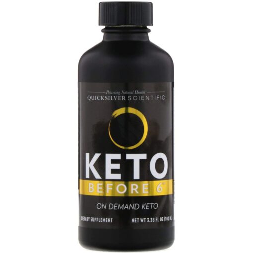 Quicksilver Scientific Keto Before 6 Liquid - Enjoy Carbs While on Keto, Help Return The Body to Keto + Allow for More Flexible Diet, Weight Management Support Supplement (3.38oz / 100ml) 3.38 Fl Oz (Pack of 1)