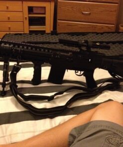 UTG Shooter's SWAT Bipod, Rubber Feet, Height 6.2"-6.7" , Black 50 61lgYBlwf8L