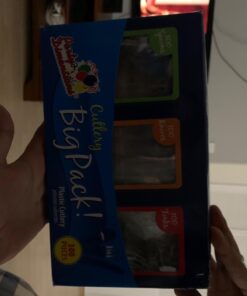 Party Dimensions Plastic 300 Count Cutlery Combo Box, Clear, Combo Box, Clear 300 Count 27 61lgqjI68BL