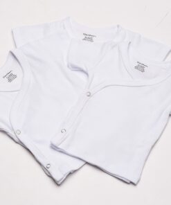 Gerber Baby 3-Pack Short-Sleeve Side-snap Shirt 0-3 Months White 6 61lhCkg1l4L 1
