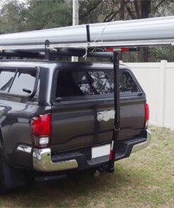 ECOTRIC Truck Bed Extender Pickup Truck Bed Hitch Mount Extension Rack SUV Lumber Ladder Canoe Boat Kayak Long Pipes w/Flag 750lbs Capacity 31 61lhLa4se7L