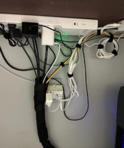 Reusable Cable Ties 1/2" x 4" for Cable Management and Organizing Cords - 30 Pack (Black) Black 1/2" X 4" 23 61lhzxjg8sL