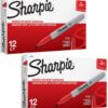 Sharpie 30002 Fine Point Permanent Marker, Marks On Paper and Plastic, Resist Fading and Water, AP Certified, Red Color, Pack Of 2 Boxes Of 12 Markers 7 61lj96EYSL