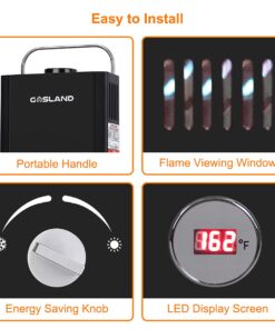 Tankless Water Heater, GASLAND Outdoors BE158B 1.58GPM 6L Portable Gas Water Heater, Instant Propane Water Heater, Overheating Protection, Easy to Install, Use for RV Cabin Barn Camping Boat, Black 20 61lnBt2KU5S