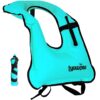 Lyuwpes Inflatable Snorkel Vest Adult Snorkeling Jackets Free Diving Swimming Safety Load Up to 220 Ibs wathet blue 28 61lnc1UHc2L