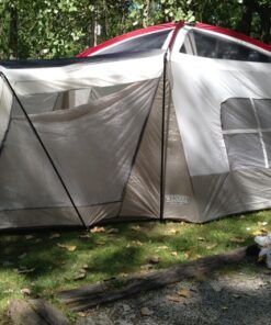 Wenzel Klondike 8 Person Water Resistant Tent with Convertible Screen Room for Family Camping Grey/Taupe 80 61lp6k819hL