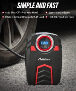 Avid Power Tire 12V Air Compressor w/Digital Pressure Gauge, Car Pump w/LED Light, Auto Shut-Off DC Tire Inflator for Car, Bicycles, Balls and Other Inflatables 19 61lpZdIVGQL