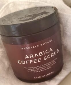 Brooklyn Botany Dead Sea Salt and Arabica Coffee Body Scrub 10 oz - Moisturizing and Exfoliating Body, Face, Hand, Foot Scrub - Fights Stretch Marks, Fine Lines, Wrinkles - Great Gifts for Women & Men 10 Ounce (Pack of 1) 31 61lptFz XL