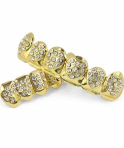 TOPGRILLZ Grills for Your Teeth Gold Grillz Poker Heart Teeth Diamond Grillz for Men Women 18K Plated Iced out Hip Hop Top & Bottom Face Grills for Teeth Rapper Costume Cosplay 11 61lqiw5KQmL