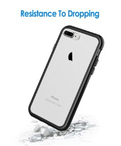 JETech Case for iPhone 8 Plus and iPhone 7 Plus 5.5-Inch, Shock-Absorption Bumper Cover, Anti-Scratch Clear Back, Black 32 61lqudka1oL