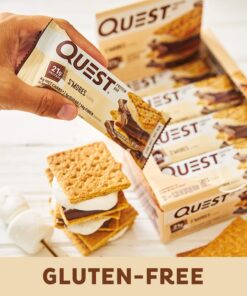 QUEST, Protein Bar, S'Mores, 1 ct, 2.12 oz bar 2.12 Ounce (Pack of 12) 13 61lsBNphomL