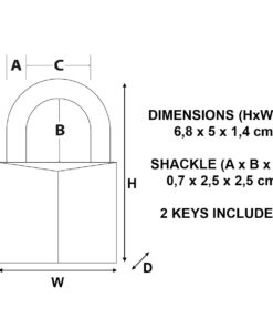 Master Lock 150D Brass Padlock, Silver 18 61ltF GHs6L