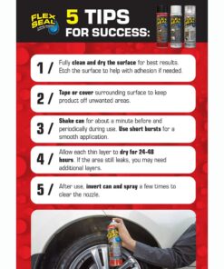 Flex Seal, 14 oz, 2-Pack, White, Stop Leaks Instantly, Waterproof Rubber Spray On Sealant Coating, Perfect for Gutters, Wood, RV, Campers, Roof Repair, Skylights, Windows, and More 21 61ltbrjQpL