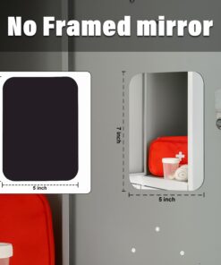 Magnetic Locker Mirror, Real Glass Frameless Mirrors for Locker with Magnetic Backing, for School Locker, Bathroom, Household Refrigerator, Locker Accessory, Workshop Toolbox or Office Cabinet. 8 61ludOiZF4L