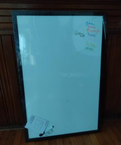 Amazon Basics Magnetic Dry Erase White Board, 35 x 23-Inch Whiteboard - Black Wooden Frame 23"x35" Magnetic, Wood Frame 34 61lw0HGQdFL