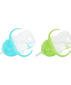 Munchkin® Any Angle™ Weighted Straw Trainer Cup with Click Lock™ Lid, 7 Ounce, 2 Count (Pack of 1), Blue/Green 2 Count (Pack of 1) 17 61lx4RdGb8L