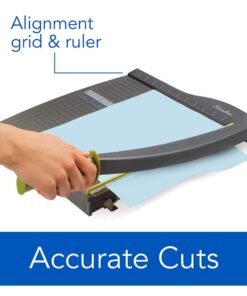 Swingline Paper Cutter, Guillotine Trimmer, 12" Cut Length, 10 Sheet Capacity, ClassicCut Lite (9312) 29 61lxVUVPpFL