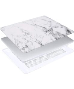 MOSISO Compatible with MacBook Pro 13 inch Case M2 2023, 2022, 2021-2016 A2338 M1 A2251 A2289 A2159 A1989 A1708 A1706, Plastic Pattern Hard Shell Case&Keyboard Cover&Screen Protector,White Marble 42 61lxdKRImL