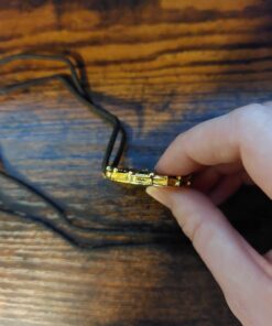 MASTER USA - COIN - Coin Necklace, Antique Gold Alloy Metal Medallion, Includes Black Nylon Neck Cord, Perfect for Cosplay, Pirates, Caribbean, Aztec, Skull, Fantasy - COIN, Small 28 61lyKhGU9QL