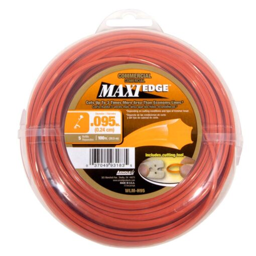 Arnold Maxi Edge .095-Inch x 100-Foot Commercial Trimmer Line .095 Inch X 100 Feet