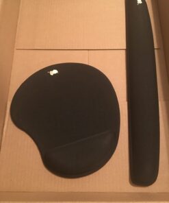 Premium Wrist Rests for Keyboard and Mouse Pad Set - Memory Foam Cushion, Black - Ergonomic Wrists Hand Arm Rest Support for Laptop Computer Desk and Gaming - Carpal Tunnel Syndrome Relief Premium 51 61m27MTgpL