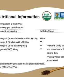 Spectrum Essentials Organic Ground Premium Flaxseed, 24 Oz 25 61m2OeIvwfL