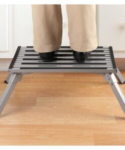 Alternative view of Fox Valley Traders Wide Folding Step Stool, One Size Fits All, Grey