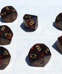 Chessex Dice Sets: Scarab Blue Blood with Gold - Ten Sided Die d10 Set (10) - 27219 17 61m2nCc5QZL