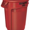 Rubbermaid Commercial Products BRUTE Heavy-Duty Round Trash/Garbage Can, 32-Gallon, Red, Waste Container Home/Garage/Mall/Office/Stadium/Bathroom 1 Pack 27 61m3FBQzDcL