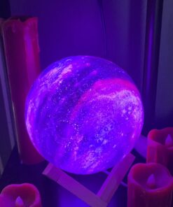 BRIGHTWORLD Moon Lamp Galaxy Lamp 5.9 inch 16 Colors LED 3D Moon Light, Remote & Touch Control Moon Night Light Gifts for Girls Boys Kids Women Birthday Wooden Base 34 61m60tZrPUL